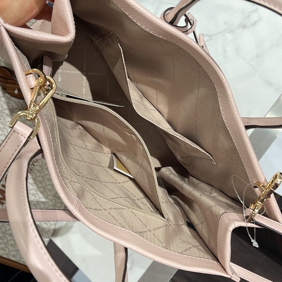 Michael Kors Bag Shoulder Bag Mirella Md Ew Tote Bag Powder Blush Multi Leather - Picture 16 of 16